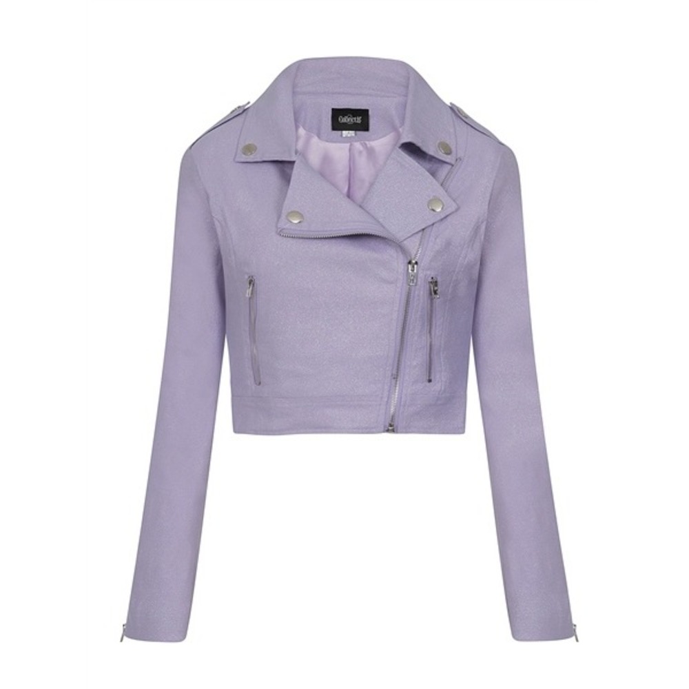 Collectif CHAQUETA PERFECTO PURPURINA LILA XXL NWT